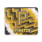 Pittsburgh Pirates Wallet - Custom Leather Logo Yellow White