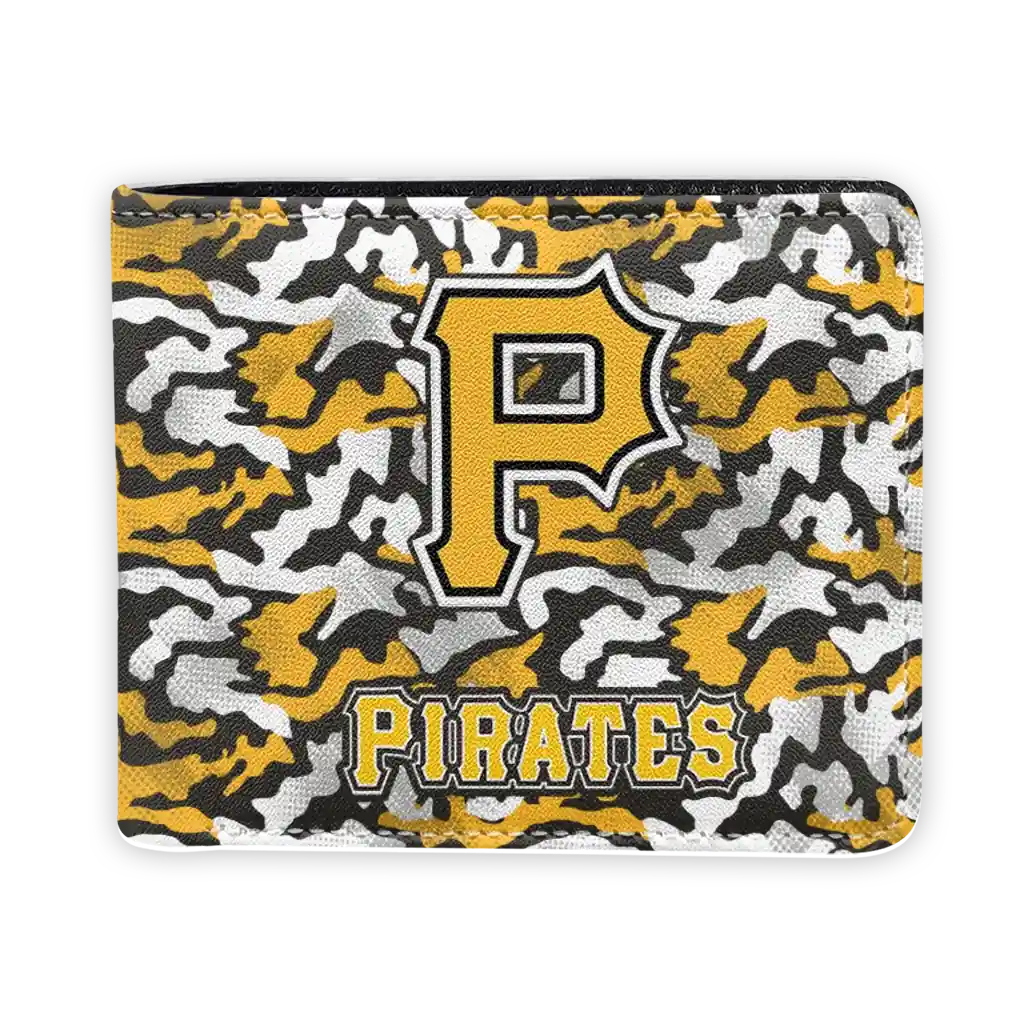 Pittsburgh Pirates Wallet - Camouflage Patches Yellow White