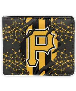 Pittsburgh Pirates Wallet - Torn Stripe Chaos Yellow Black