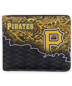 Pittsburgh Pirates Wallet - Tribal Fade Fusion Yellow Black
