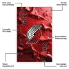Portland Trail Blazers Rug - Cracked Surface Design Red