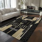 Purdue Boilermakers Rug - Custom Football Laces Gold