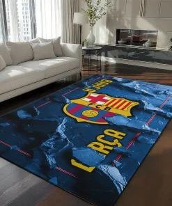 Barcelona Rug - Cracked Surface Design Blue
