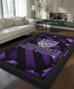 Sacramento Kings Rug - Torn Mesh Purple