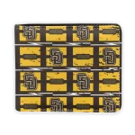 San Diego Padres Wallet - Block Pattern Crocs Gold