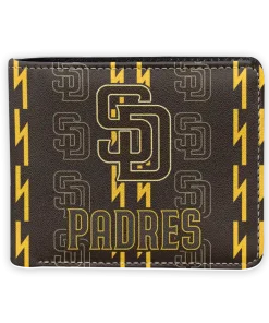 San Diego Padres Wallet - Bolt Rows Brown