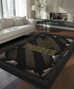 San Diego Padres Rug - Torn Mesh Brown