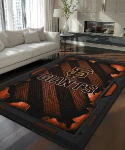 San Francisco Giants Rug - Torn Mesh Orange