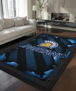 San Jose State Spartans Rug - Torn Mesh Blue