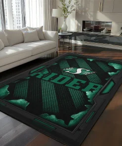 Saskatchewan Roughriders Rug - Torn Mesh Green