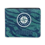 Seattle Mariners Wallet - Abstract Stripes Navy Blue