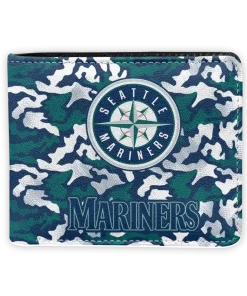 Seattle Mariners Wallet - Camouflage Patches Navy Blue White