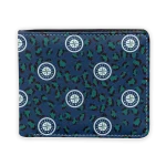 Seattle Mariners Wallet - Leopard Texture Navy Blue