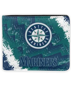 Seattle Mariners Wallet - Custom Engraved Name Navy Blue White