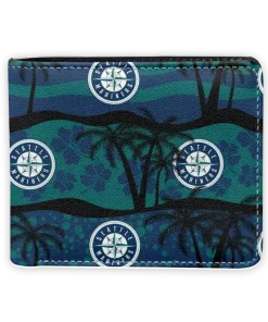 Seattle Mariners Wallet - Palm Paradise Navy Blue Black