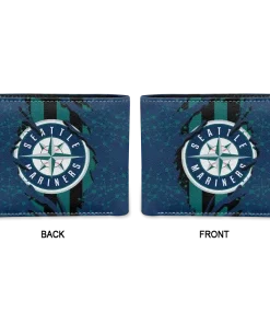 Alternative view of Seattle Mariners Wallet - Torn Stripe Chaos Navy Blue Black