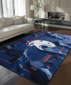 South Alabama Jaguars Rug - Cracked Surface Design Blue