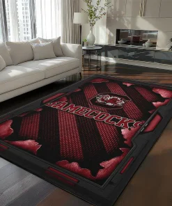 South Carolina Gamecocks Rug - Torn Mesh Garnet