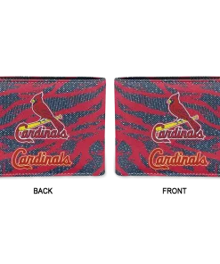 Alternative view of St. Louis Cardinals Wallet - Abstract Stripes Red