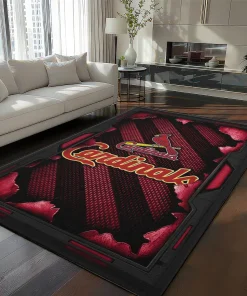 St. Louis Cardinals Rug - Torn Mesh Red