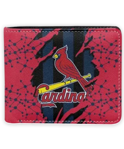 St. Louis Cardinals Wallet - Torn Stripe Chaos Red Black