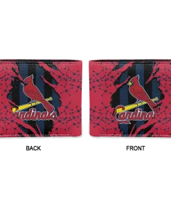 Alternative view of St. Louis Cardinals Wallet - Torn Stripe Chaos Red Black