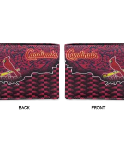 Alternative view of St. Louis Cardinals Wallet - Tribal Fade Fusion Red Black