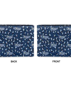 Alternative view of Tampa Bay Rays Wallet - Leopard Texture Navy