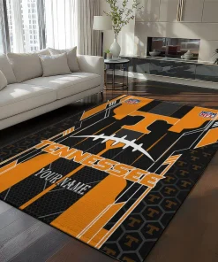 Tennessee Volunteers Rug - Personalized Football Laces Orange