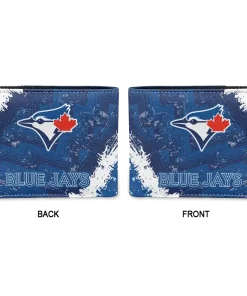 Alternative view of Toronto Blue Jays Wallet - Custom Textured Pattern Blue White
