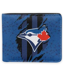 Toronto Blue Jays Wallet - Torn Stripe Chaos Blue Black
