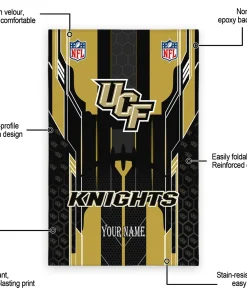 Alternative view of UCF Knights Rug - Custom Football Laces Gold