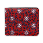 Washington Nationals Wallet - Leopard Texture Red