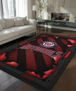 Washington Nationals Rug - Torn Mesh Red