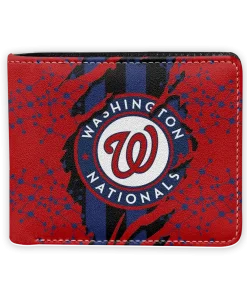 Washington Nationals Wallet - Torn Stripe Chaos Red Black