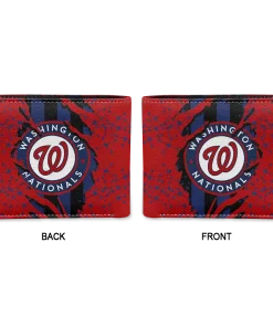 Alternative view of Washington Nationals Wallet - Torn Stripe Chaos Red Black