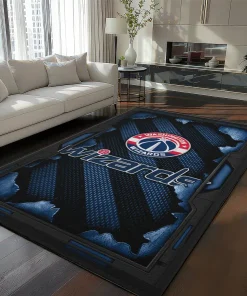 Washington Wizards Rug - Torn Mesh Blue