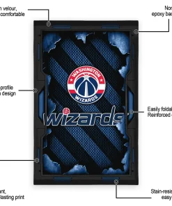 Alternative view of Washington Wizards Rug - Torn Mesh Blue