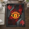 Manchester United Rug - Hexagonal Grid Pattern Red