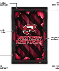 Alternative view of Western Kentucky Hilltoppers Rug - Torn Mesh Red