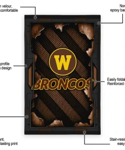 Alternative view of Western Michigan Broncos Rug - Torn Mesh Brown